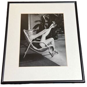 Vintage Framed Marilyn Monroe Black & White Photograph Picture